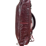 Balenciaga Vintage Burgundy Leather Moto City Two-Way Bag