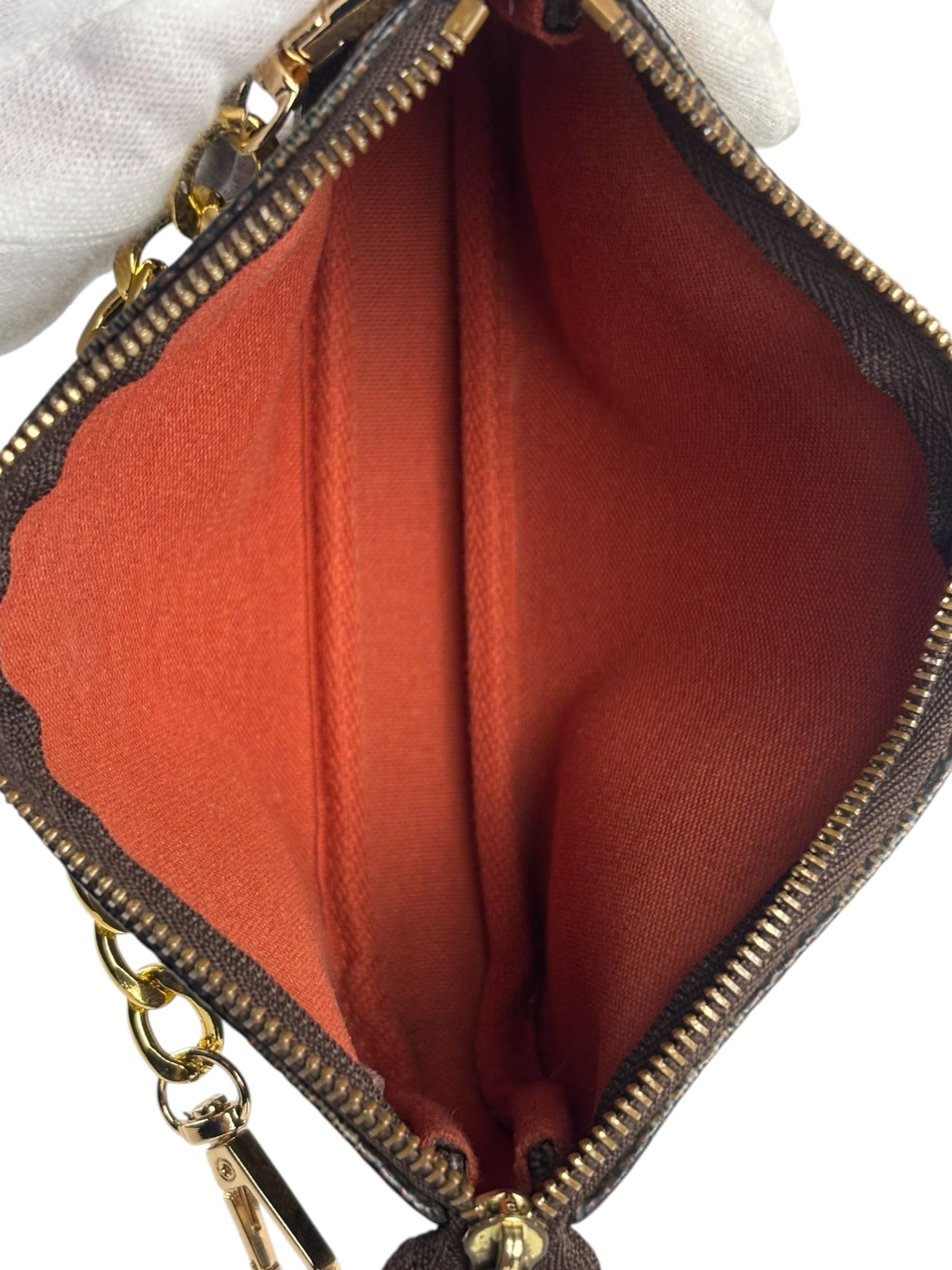 Louis Vuitton Damier Ebene Mini Pochette (Replacement Chain)