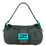 Fendi Green FF Cotton Baguette