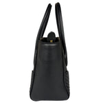 Miu Miu Black Leather Nappa Biker Tote Bag