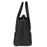 Miu Miu Black Leather Nappa Biker Tote Bag