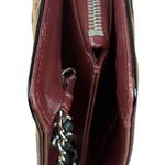 Chanel Black/Burgundy Chain Wallet Shoulder Bag 2010