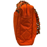Chanel Orange Quilted Nylon Classic Jersey Camera Bag 2012
