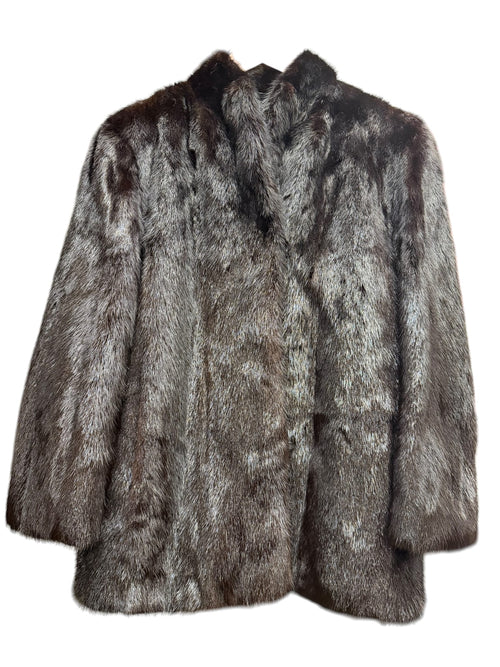 Vintage Dark Brown Mink Fur Coat