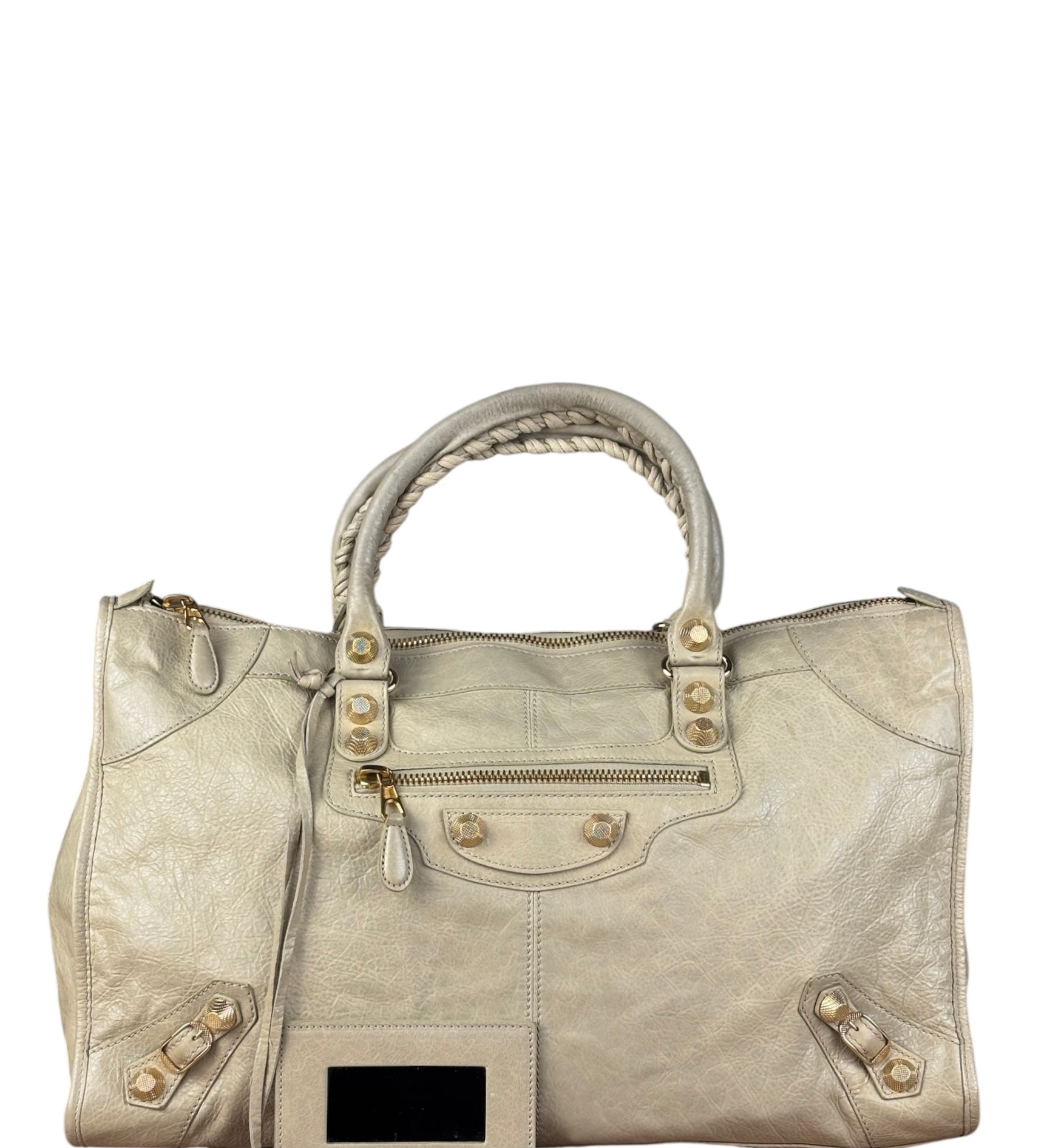 Balenciaga Beige Leather Large Classic City Bag