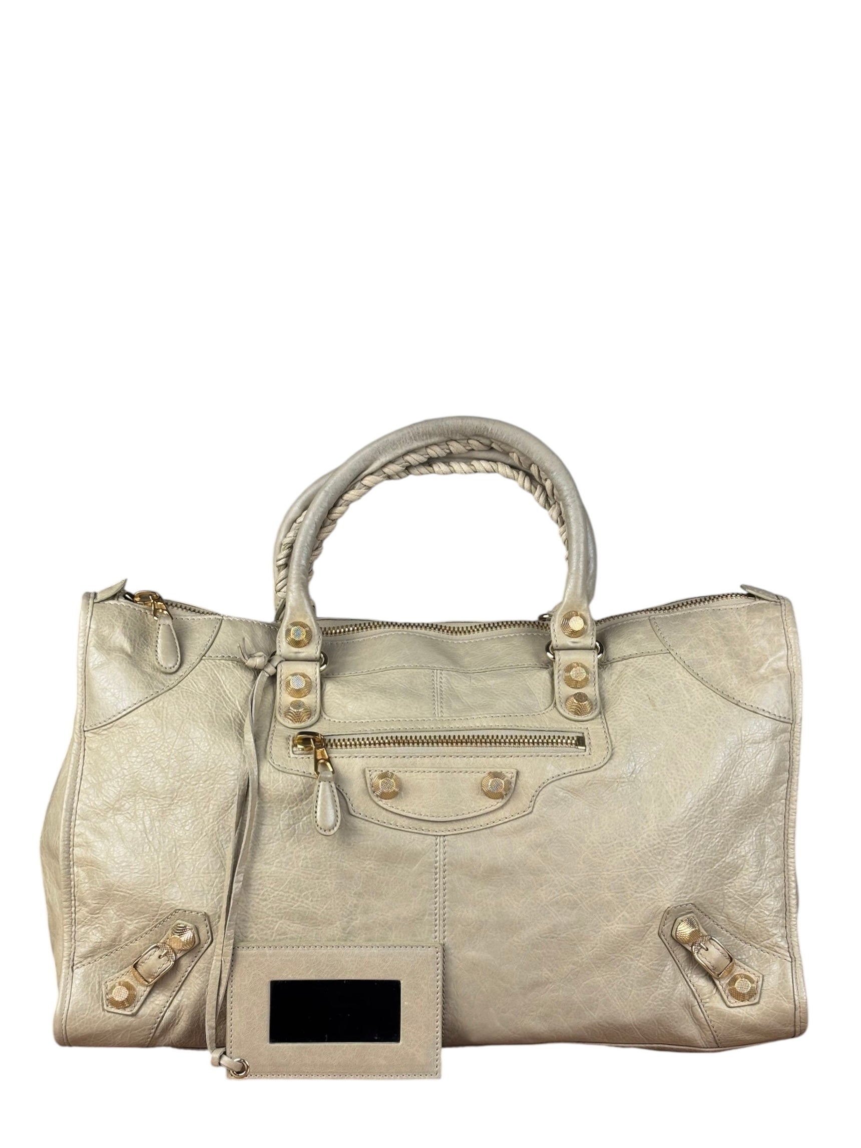 Balenciaga Beige Leather Large Classic City Bag