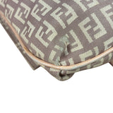 Fendi Pastel Pink Leather Trim Zucca Flap Vitello Tube Messenger Bag