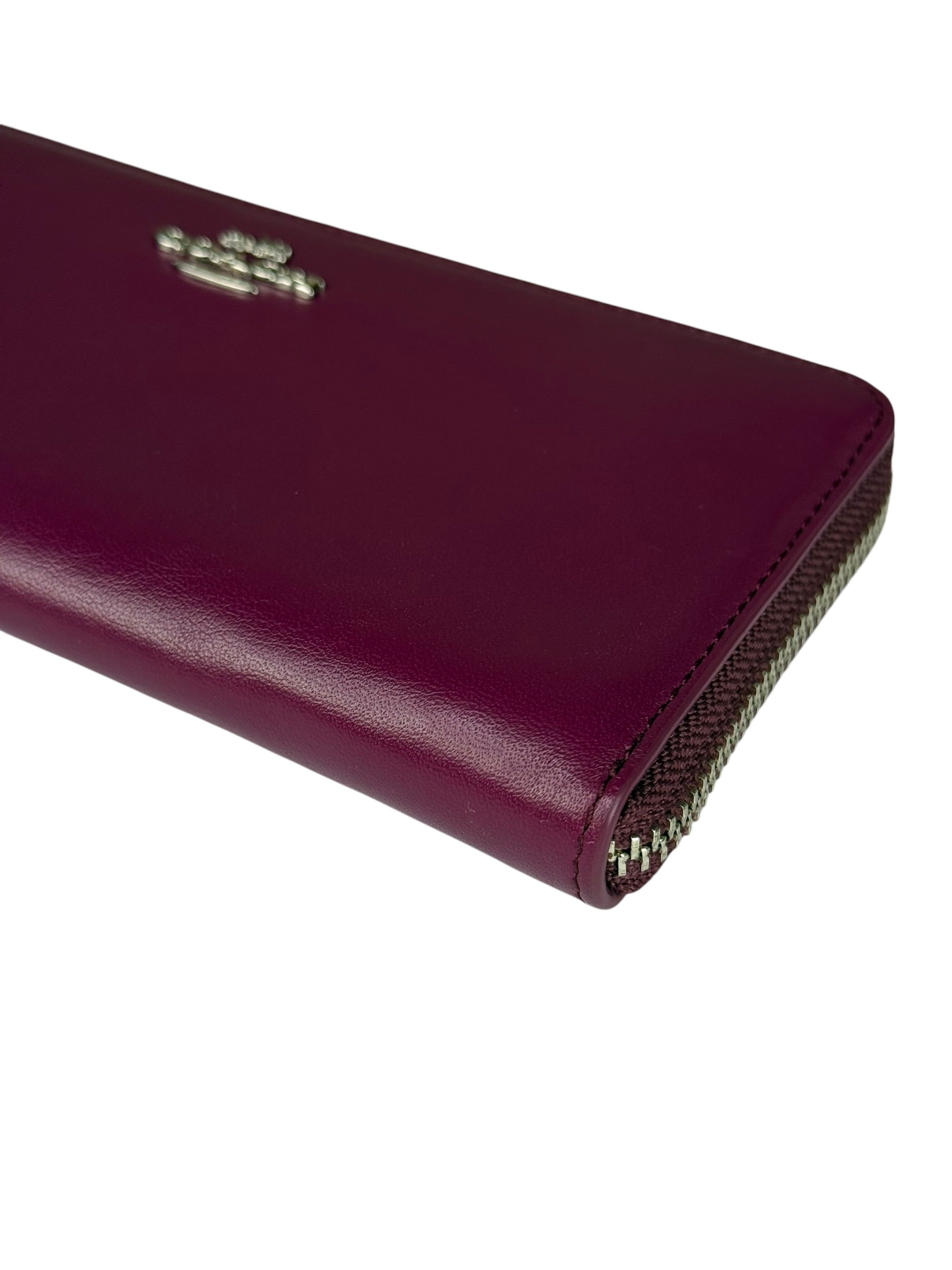 Coach Plum Long Zip Wallet