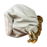 Bottega Veneta Cream Leather The Chain Pouch