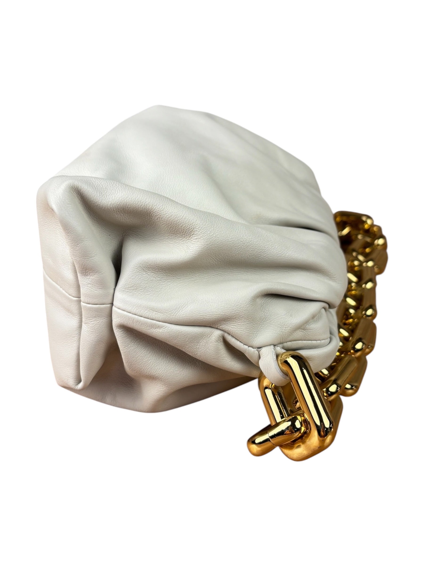 Bottega Veneta Cream Leather The Chain Pouch