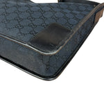 Gucci Vintage Black GG Canvas Shoulder Bag