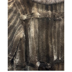 Jfa Nissin Brown Mink Fur Trim Chinchilla Fur Coat