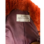Fabio Mantegazza Vintage Orange Sheared Faux Fur Coat