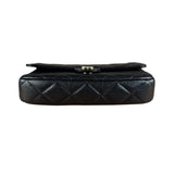 Chanel Black Quilted Flap Phone Chain Handbag
