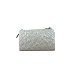 Chanel Vintage Grey Patent Leather Lucky Symbols Icon Pochette 1989