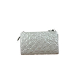 Chanel Vintage Grey Patent Leather Lucky Symbols Icon Pochette 1989