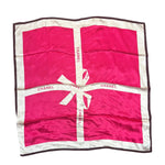 Chanel Pink/White Ribbon Silk Scarf