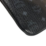 MCM Black Leather Visetos Monogram Pochette