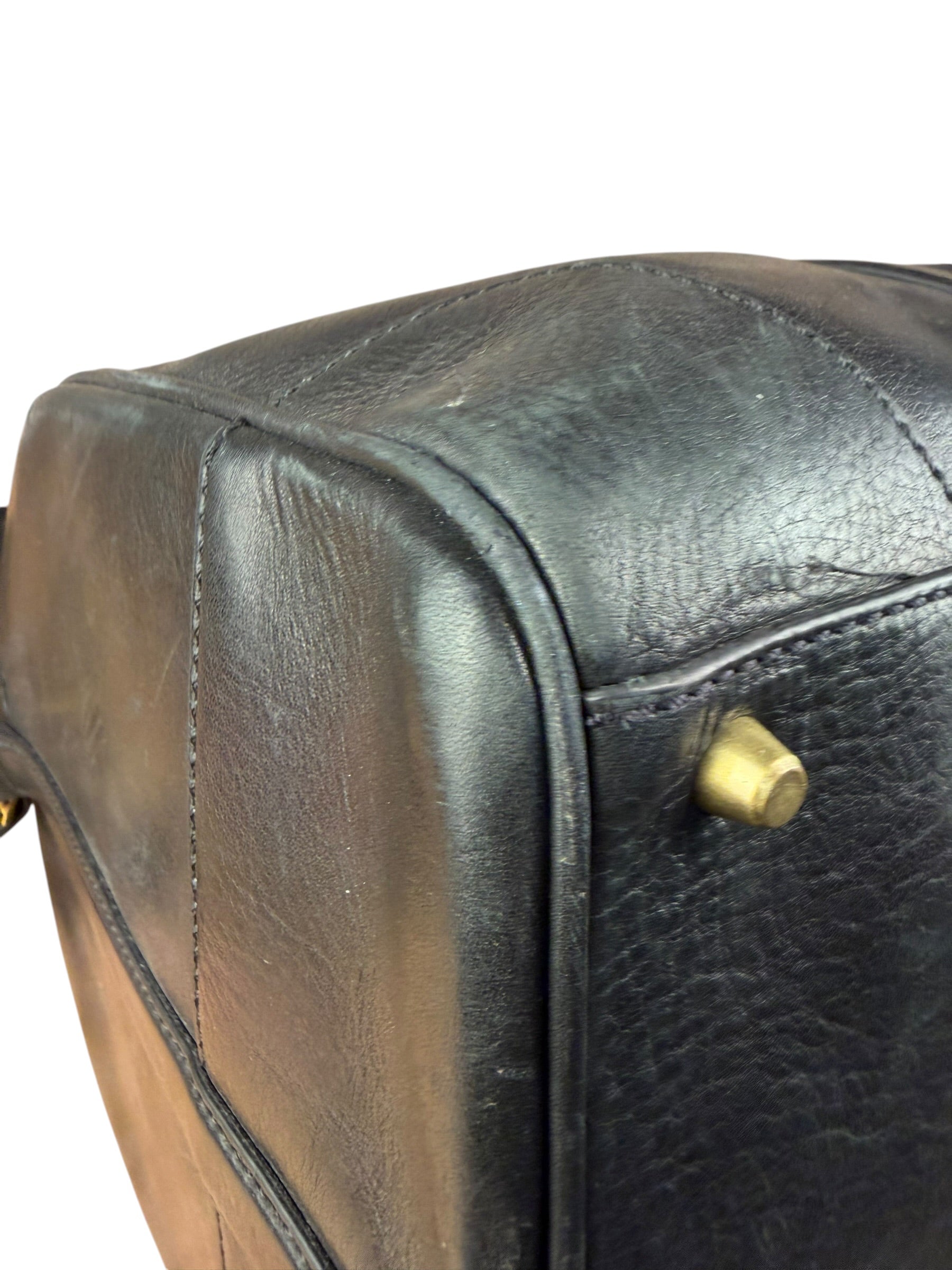 Coach Black Leather Large Duffle