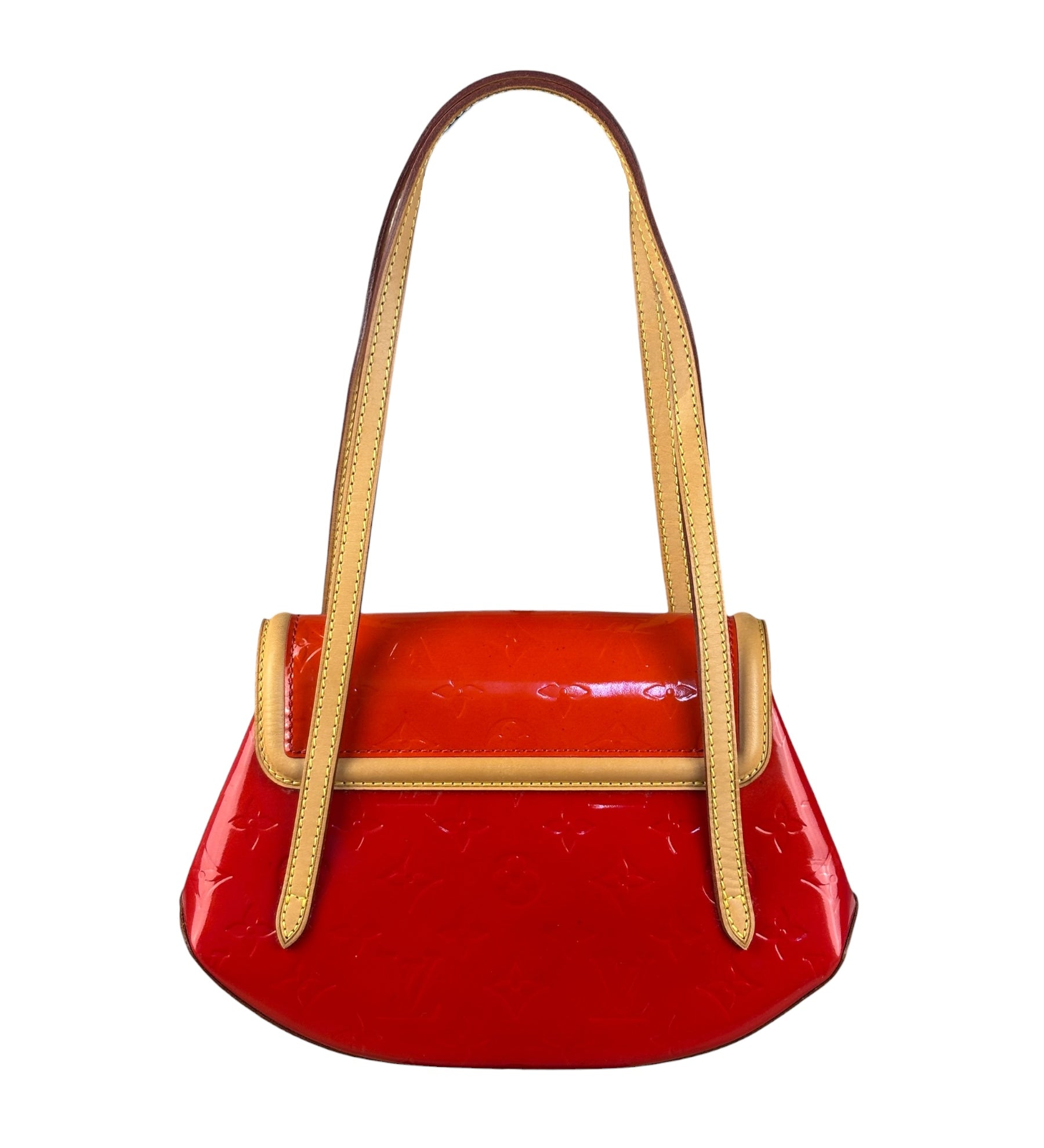 Louis Vuitton Red Monogram Vernis Biscayne Bay PM Handbag