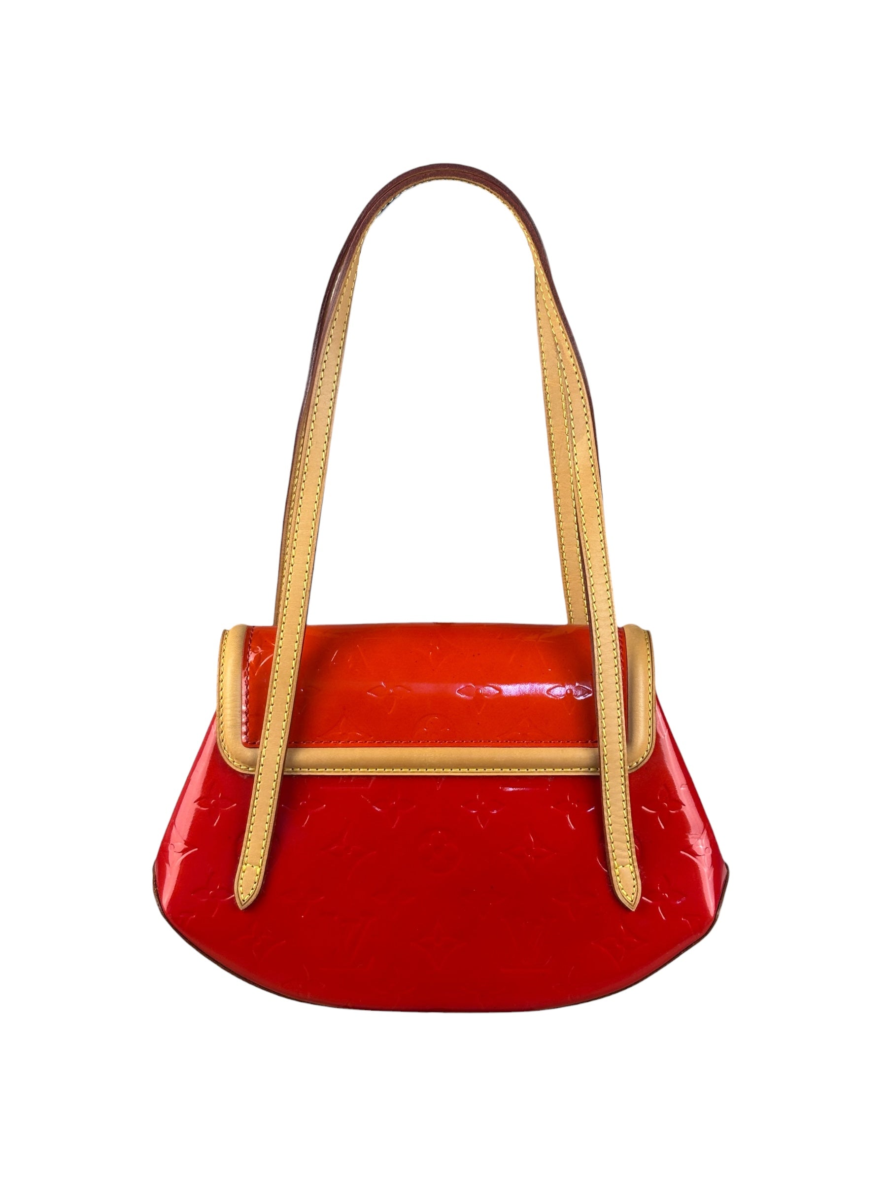 Louis Vuitton Red Monogram Vernis Biscayne Bay PM Handbag