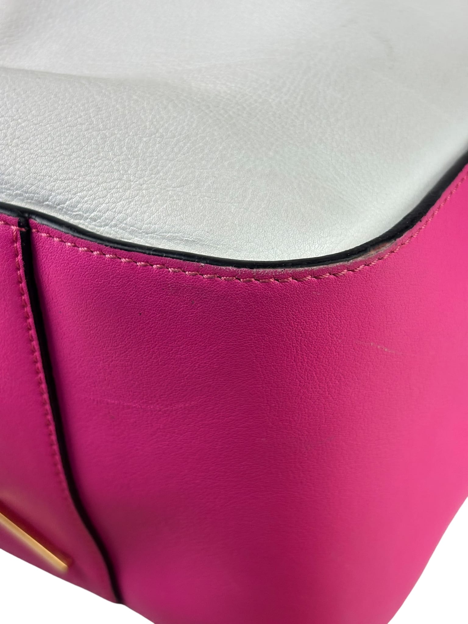 Loewe Pink/White Leather M Hammock Bag