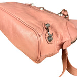 Balenciaga Pink Moto Leather Dome 2Way City Bag