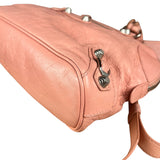 Balenciaga Pink Moto Leather Dome 2Way City Bag