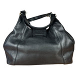 Gucci Black Leather Horsebit Flap Shoulder Bag