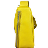 Prada Yellow Saffiano Leather Triangle Shoulder Bag