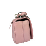 Chanel Pink Stitch Quilt Ring My Bag 2Way Flap 2017