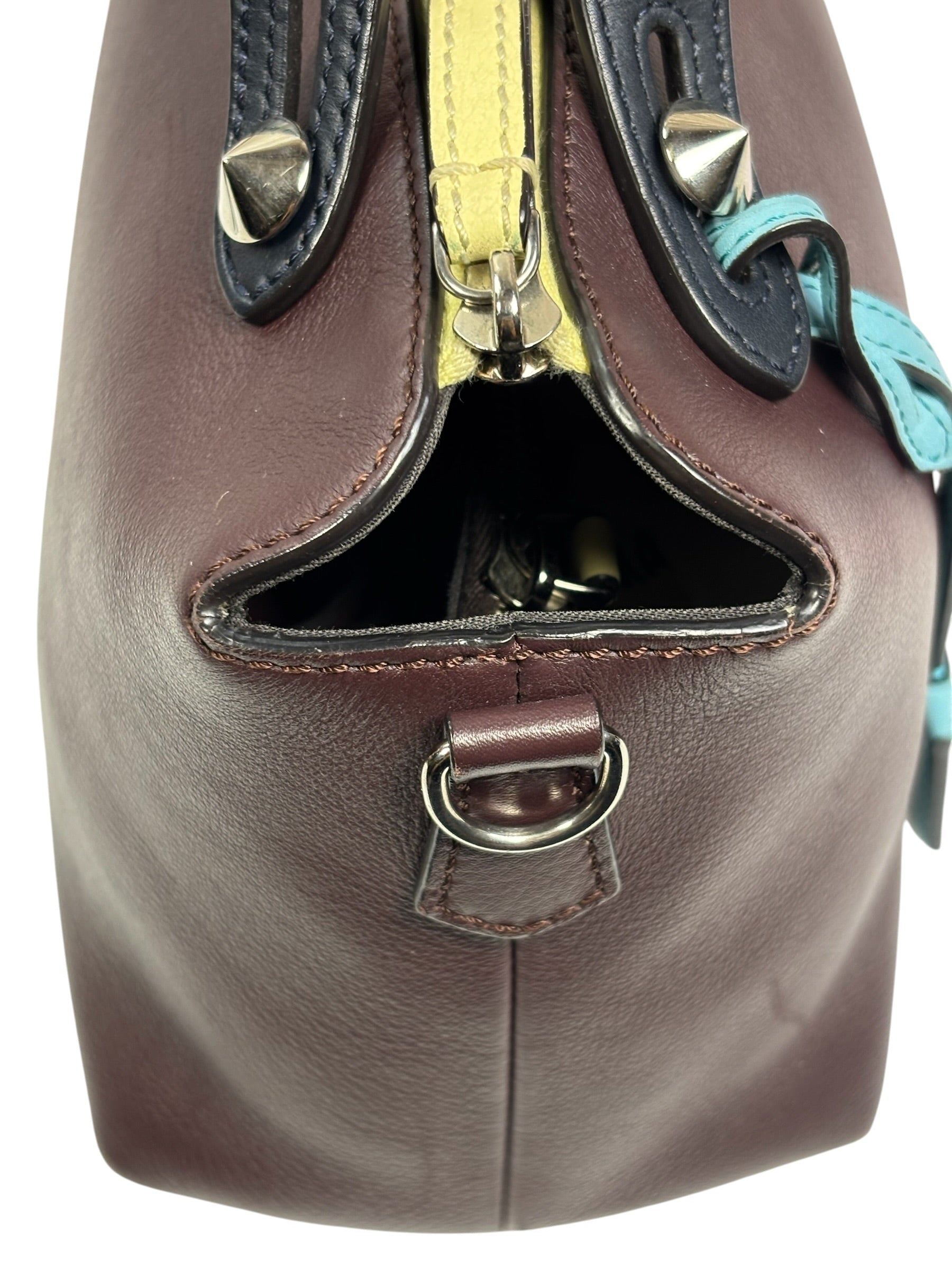 Fendi Burgundy By The Way 2 Way Boston Bag