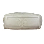 Chanel Coco Cocoon Ivory Puff Leather Boston Handbag 2009
