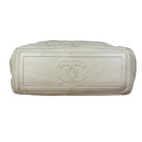 Chanel Coco Cocoon Ivory Puff Leather Boston Handbag 2009