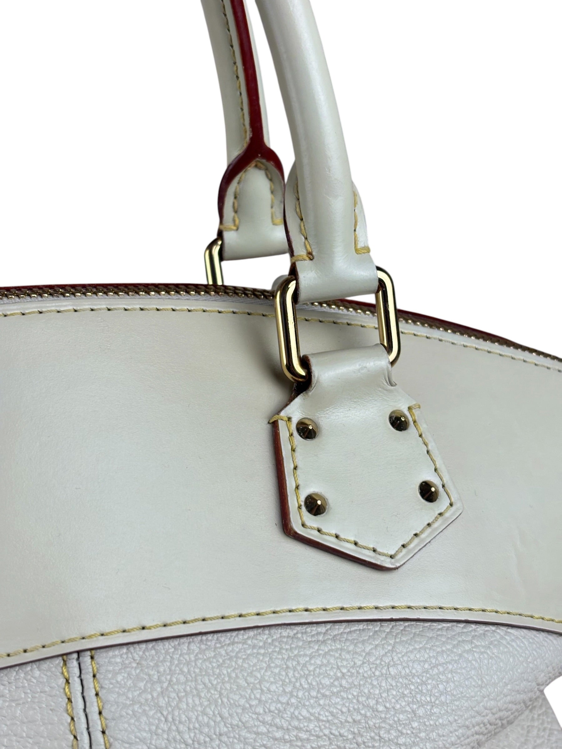 Louis Vuitton Cream Leather Suhali Lockit MM
