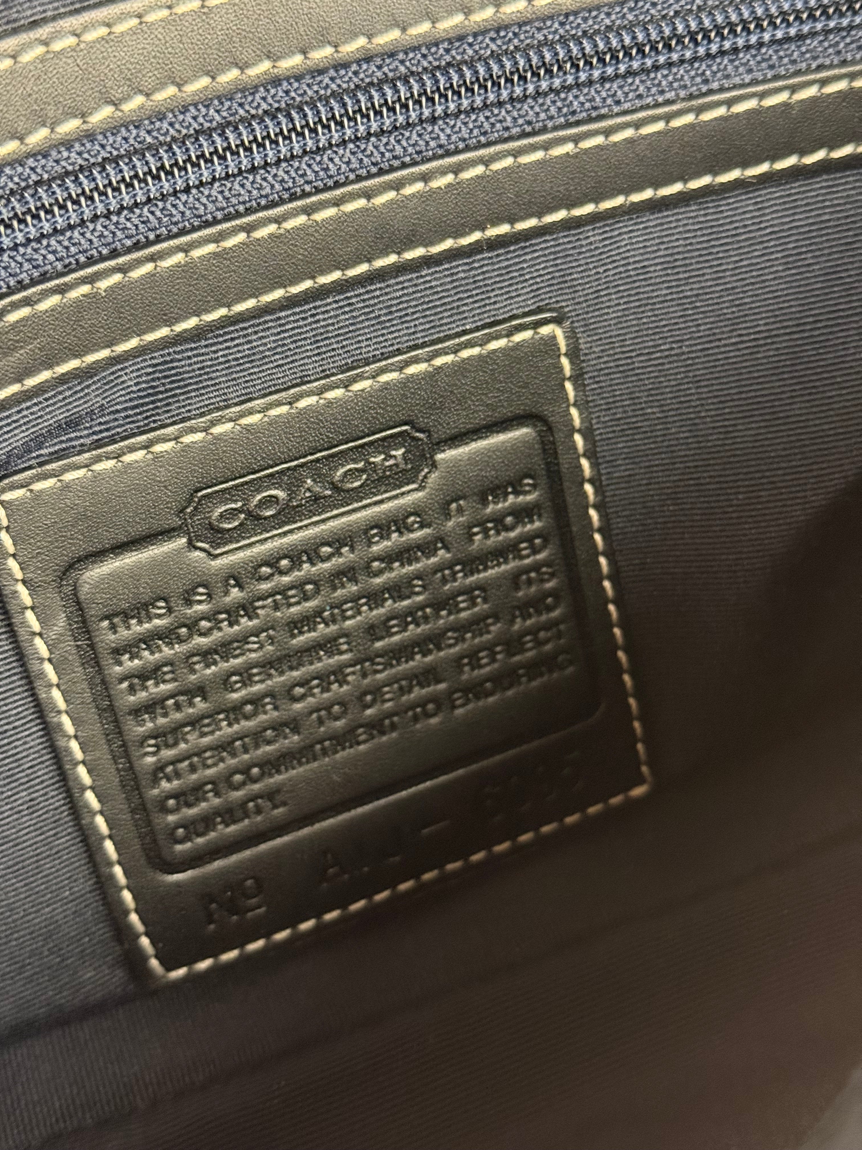 Coach Vintage CC Black Flap Shoulder Bag
