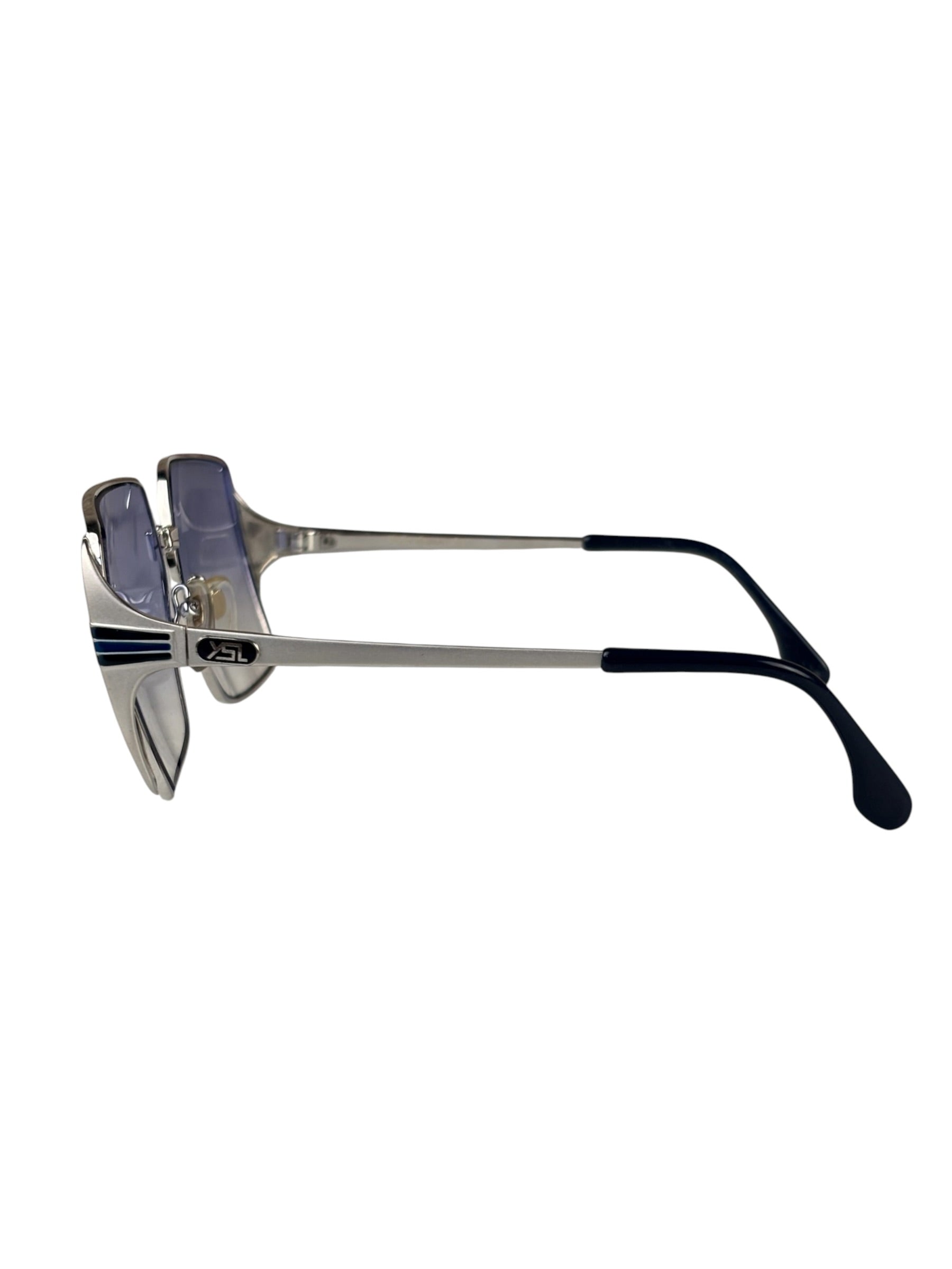 YSL Silver Square Frame Sunglasses