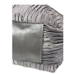 Coach Vintage Metallic Grey Leather Ashley Gathered Sateen Satchel Shoulder Bag