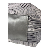Coach Vintage Metallic Grey Leather Ashley Gathered Sateen Satchel Shoulder Bag