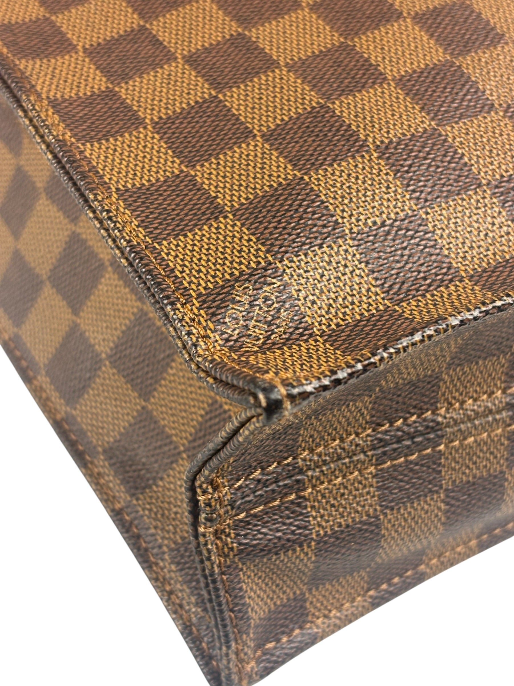 Louis Vuitton Damier Ebene Sac Plat Tote Bag MM
