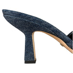 Gucci Denim Sparkle Monogram Heels