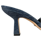 Gucci Denim Sparkle Monogram Heels
