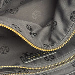 Tory Burch Black Marion Whipstitch Flap Shoulder Bag