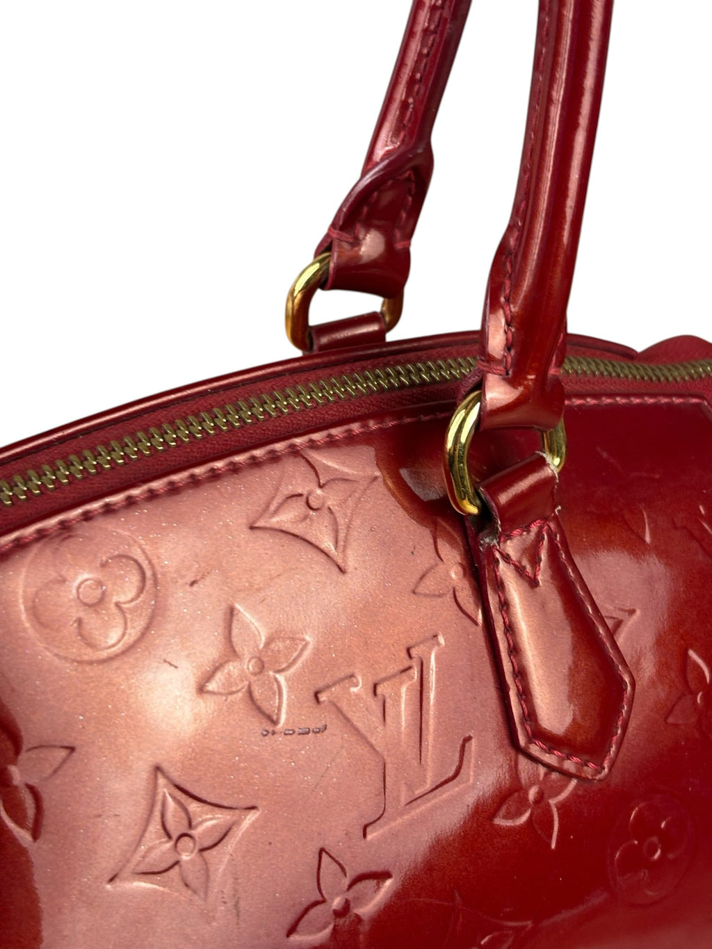 Louis Vuitton Red Vernis Sherwood Shoulder Bag