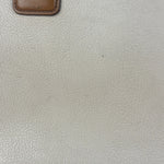Miu Miu Beige/Brown Bicolor Leather Madras Handbag