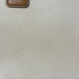 Miu Miu Beige/Brown Bicolor Leather Madras Handbag