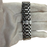 Fendi 7000L Black Dial Tank Stainless Steel Band