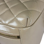 Chanel Beige Quilted Lambskin CC Trendy Bowling Bag 2017