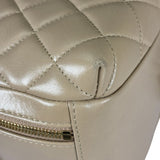 Chanel Beige Quilted Lambskin CC Trendy Bowling Bag 2017