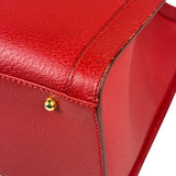 Gucci Red Leather Diana Bamboo Handle Tote